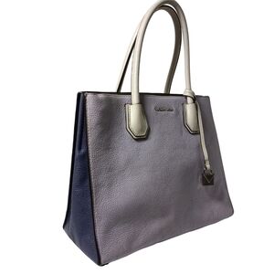 Michael Kors Mercer Large Tote Lavender Purple Colorblock Hand Bag Satchel